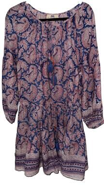 Nibi Mtk Farron Floral Dress Silk Blend Boho XS/S Coastal Beach Cottagecore $180